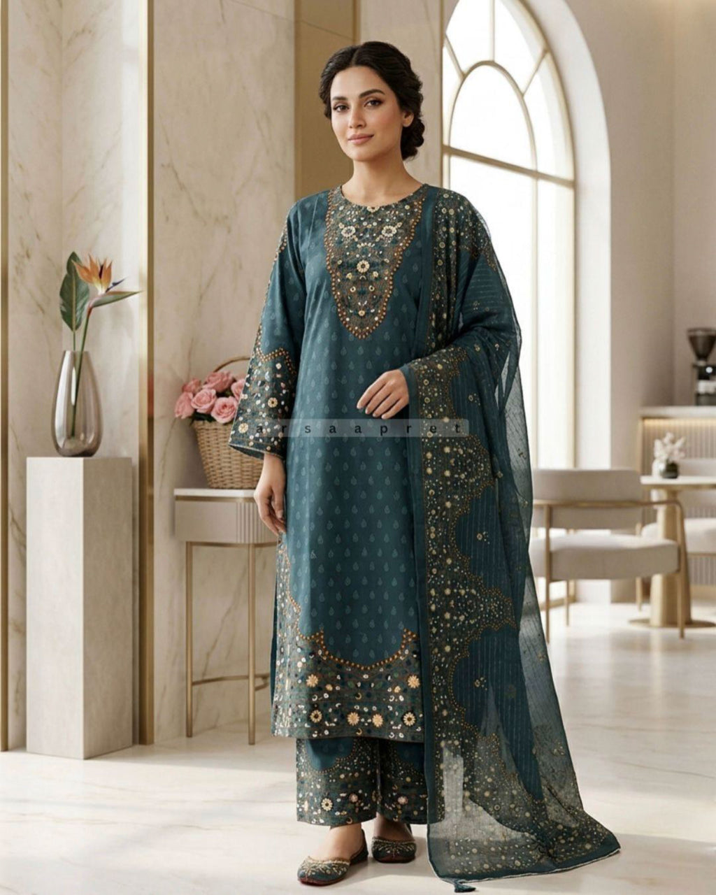 WOMEN'S PRINTED LAWN 3 PCS