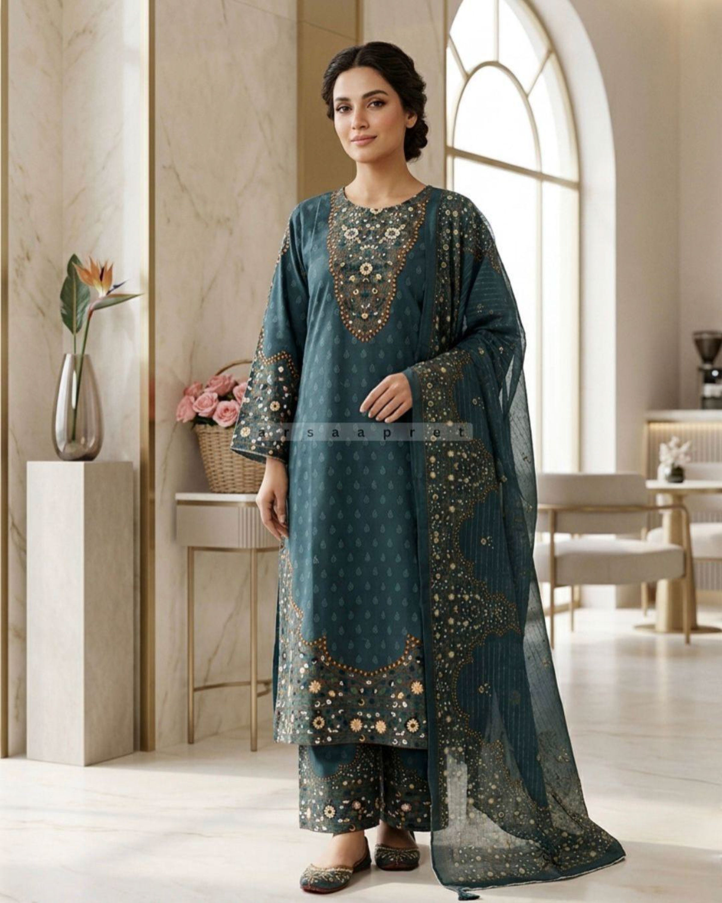 WOMEN'S PRINTED LAWN 3 PCS