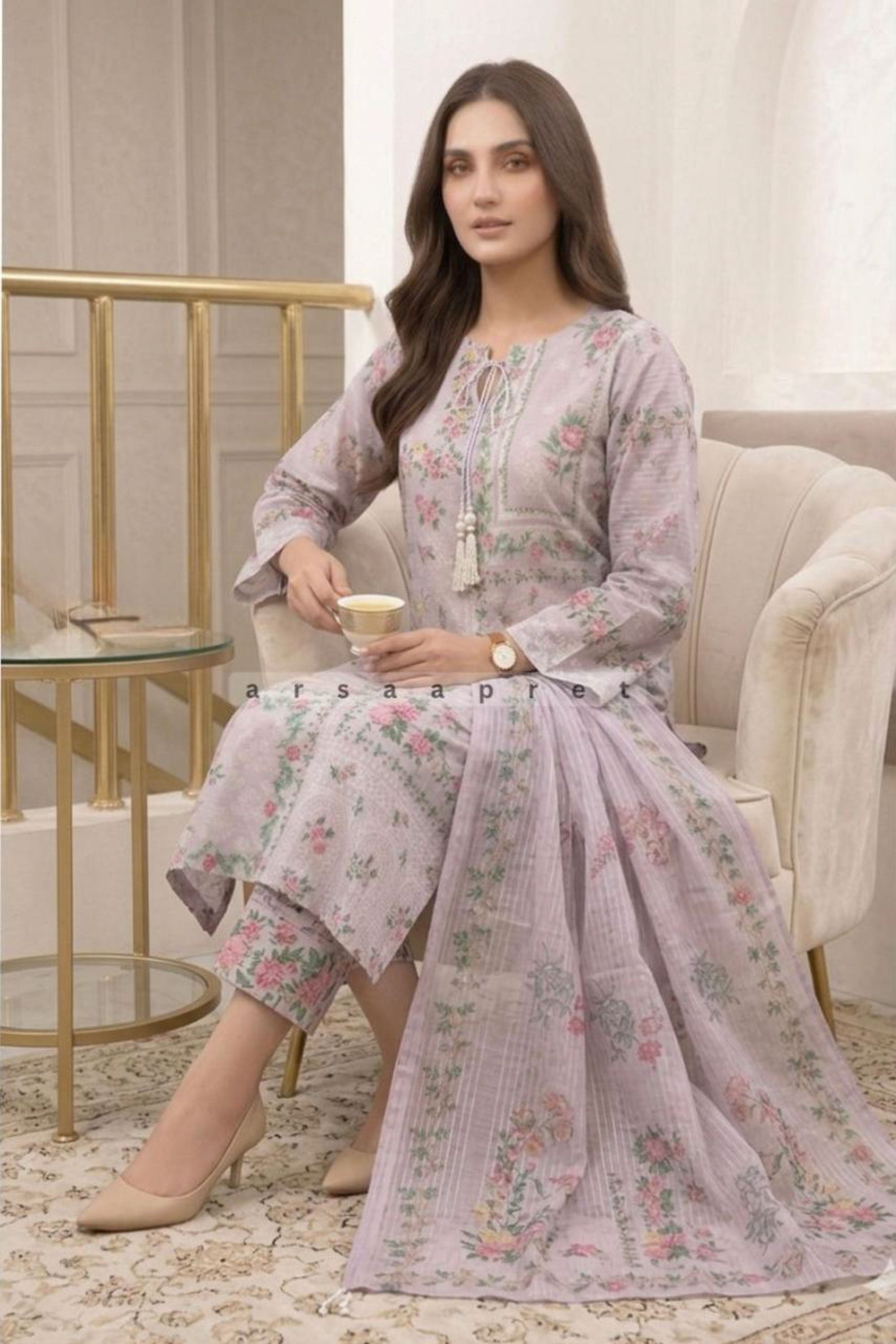 WOMEN'S PRINTED LAWN 3 PCS
