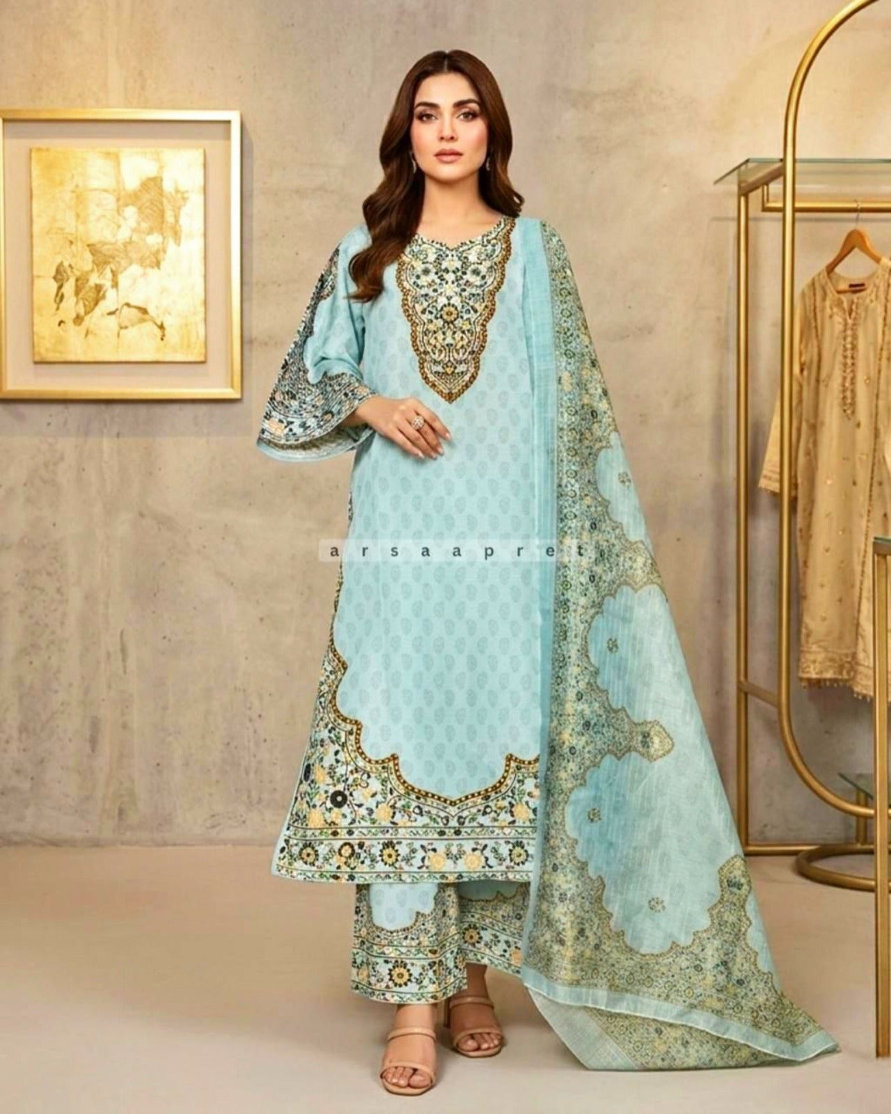 WOMEN'S PRINTED LAWN 3 PCS