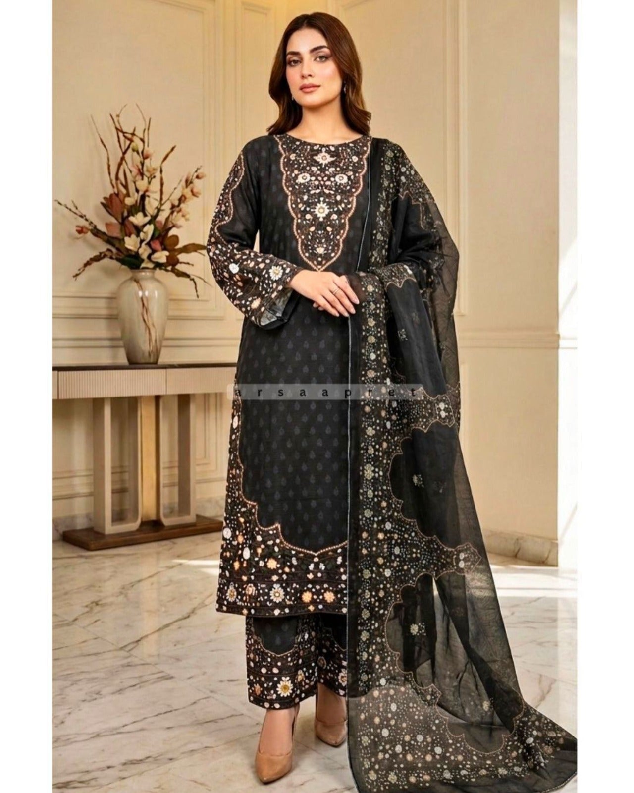 WOMEN'S PRINTED LAWN 3 PCS
