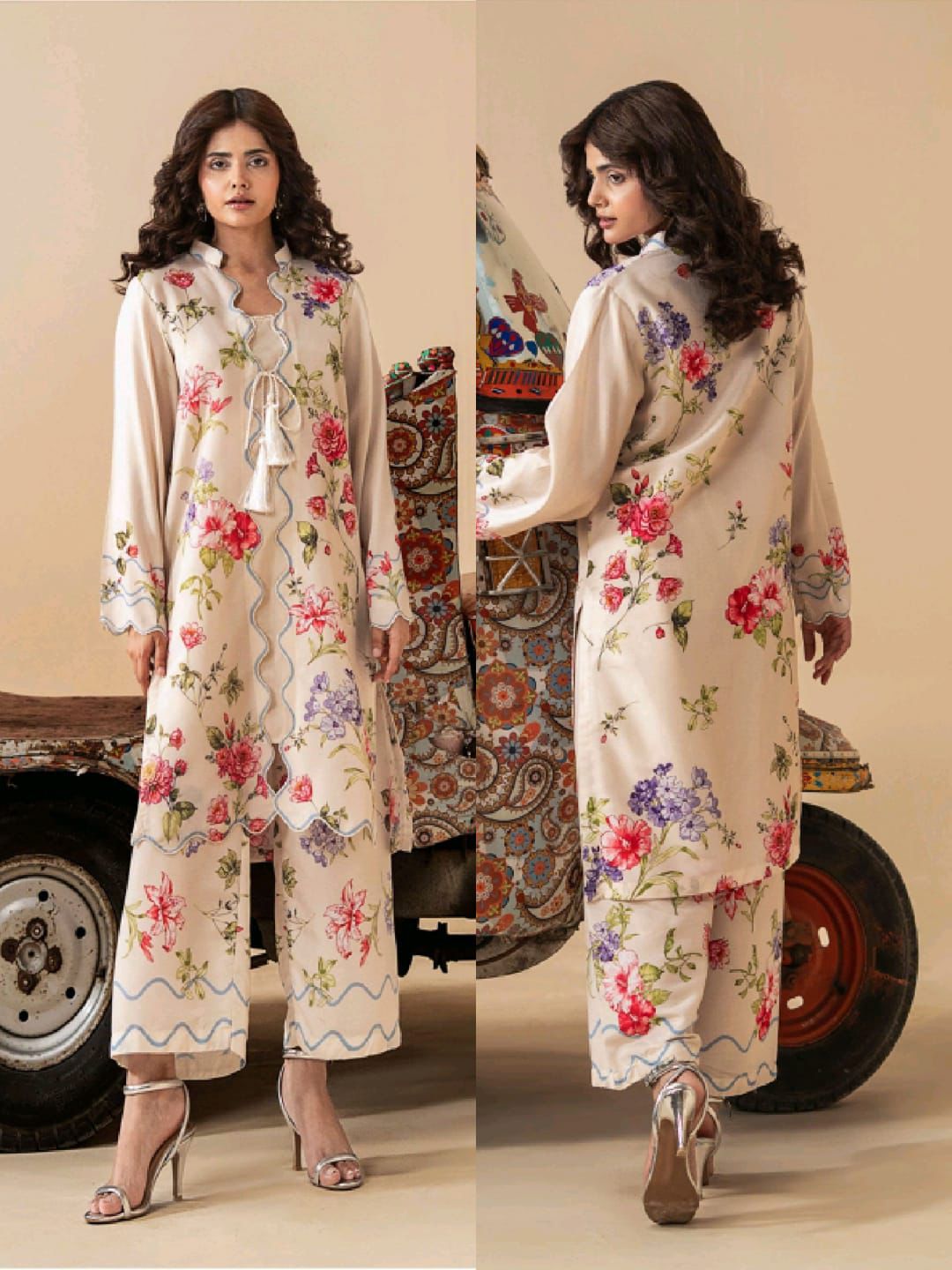WOMEN'S CHIC EMBROIDERED CO-ORD SET
