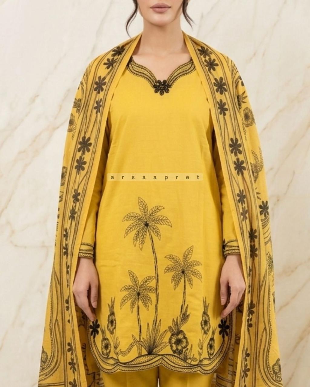 WOMEN'S 3PCS EMBROIDERED LAWN SUIT