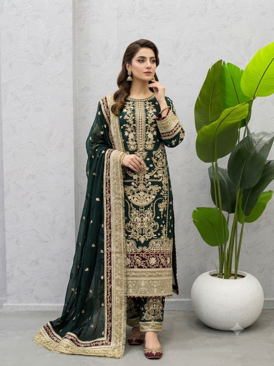 WOMEN'S 3PCS FORMALS LAWN SUIT
