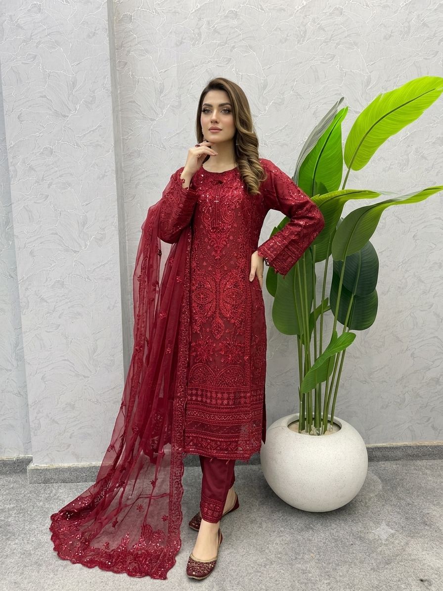 WOMEN'S 3PCS FORMALS LAWN SUIT