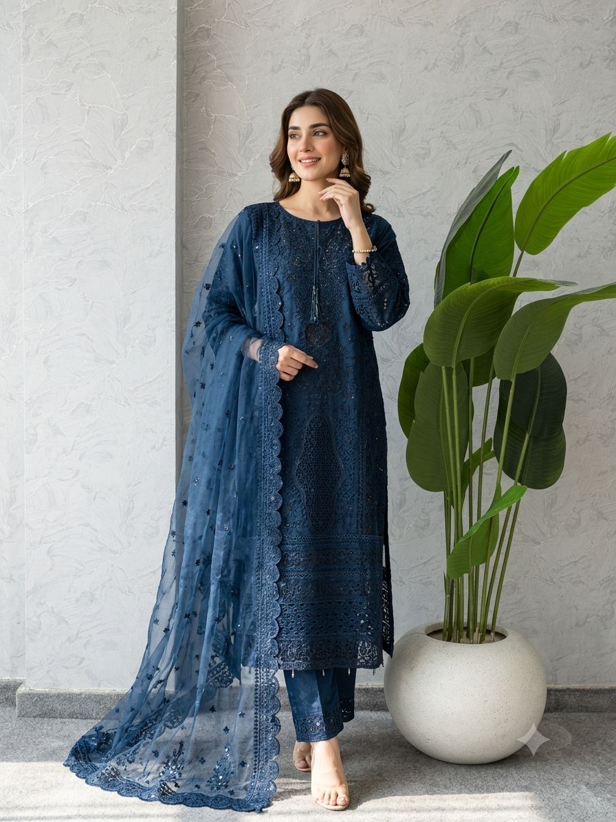 WOMEN'S 3PCS FORMALS LAWN SUIT