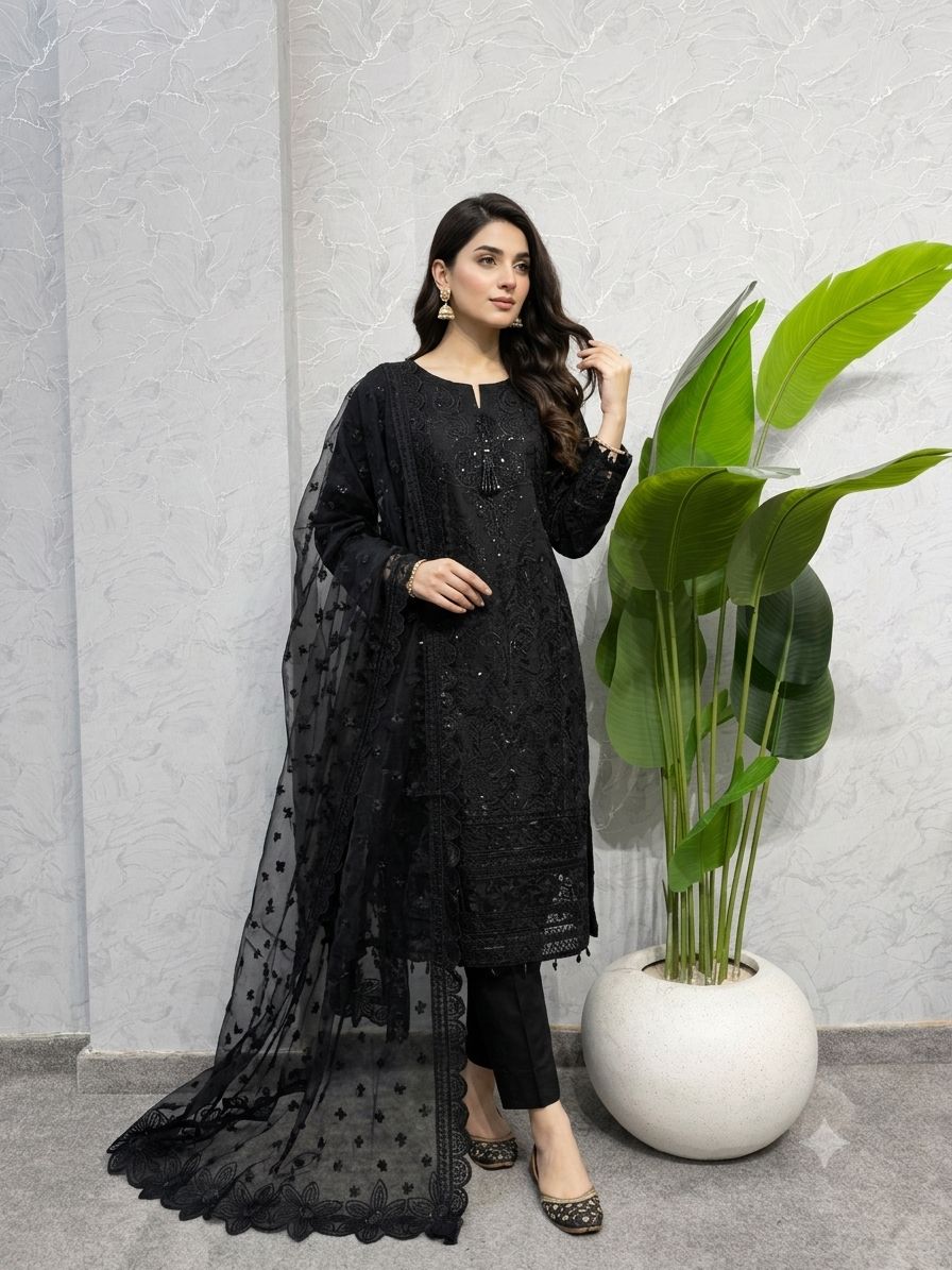 WOMEN'S 3PCS FORMALS LAWN SUIT