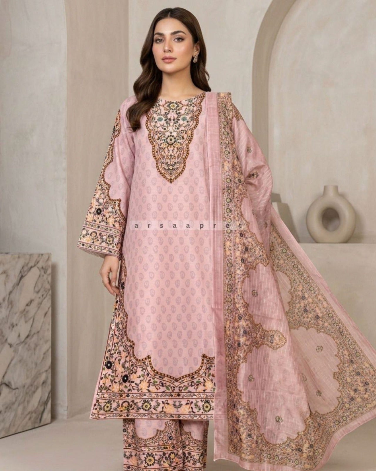 WOMEN'S PRINTED LAWN 3 PCS