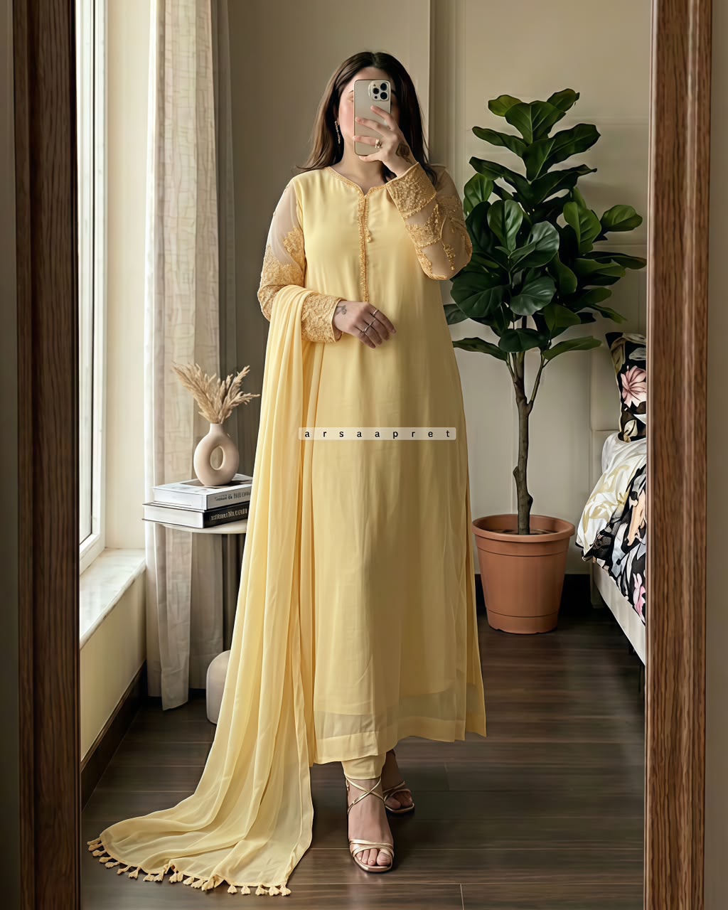 ELEGANT WOMEN’S 3PCS SATIN SUIT