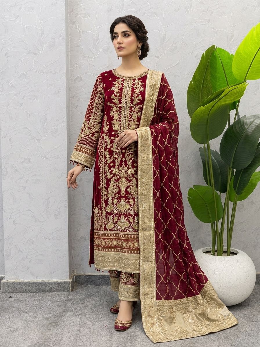 WOMEN'S 3PCS FORMALS LAWN SUIT