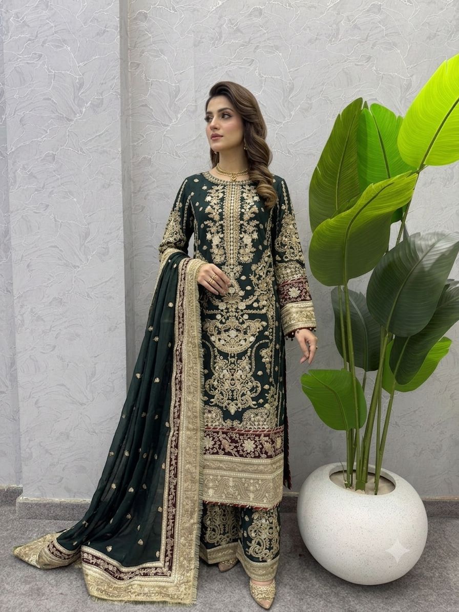 WOMEN'S 3PCS FORMALS LAWN SUIT